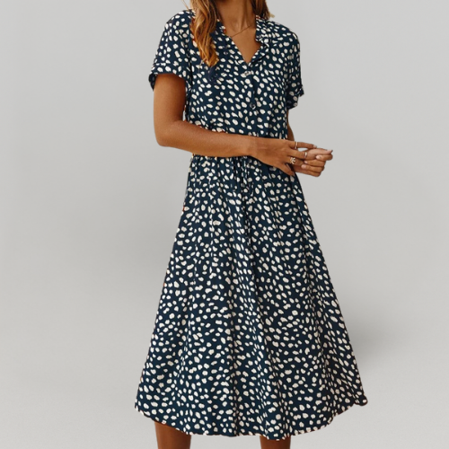 MiaVendi | Retro Summer Midi Dress For Women Vintage