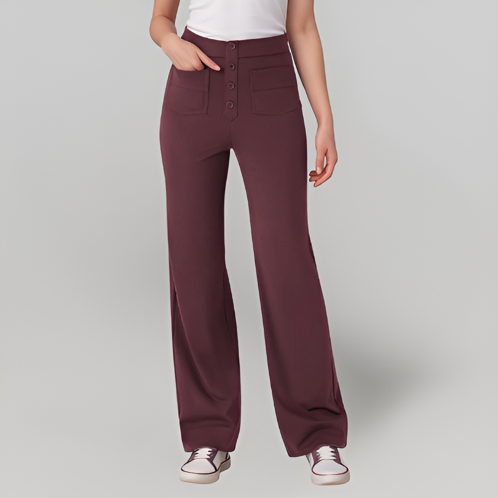 MiaVendi | Women High Waist Stretch Slim Casual Trousers