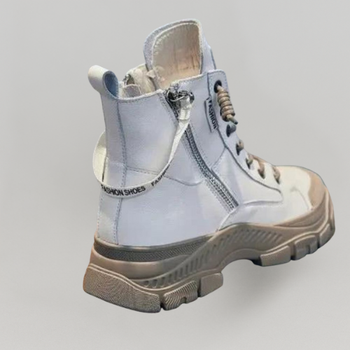 MiaVendi | Women High Top Side Zip Sneakers Casual Style