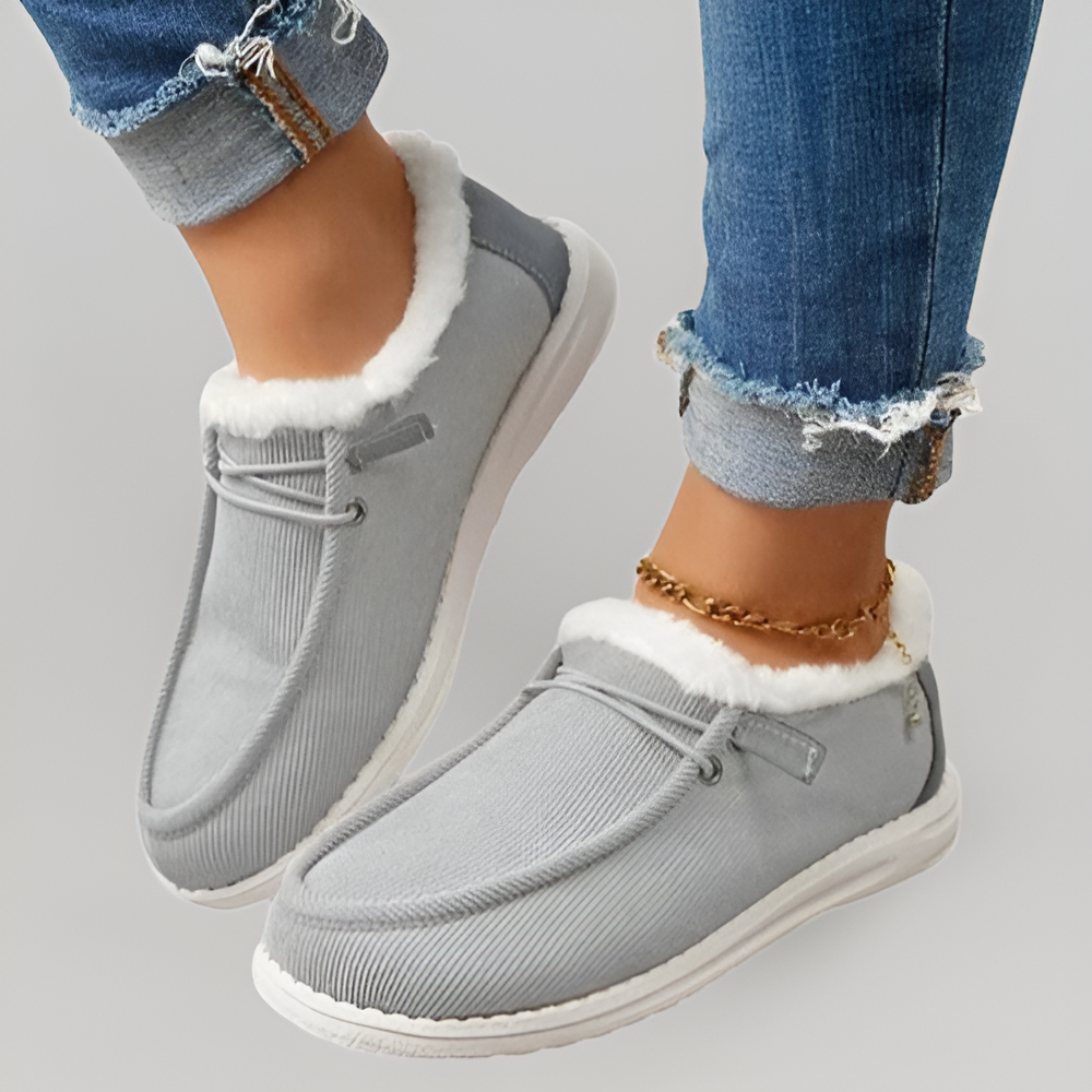 MiaVendi | Casual Slip On Women Fleece Lined Flats Shoes