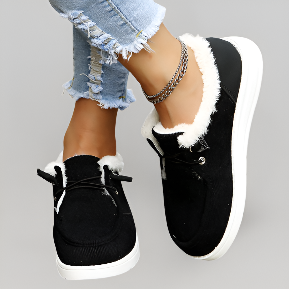 MiaVendi | Casual Slip On Women Fleece Lined Flats Shoes