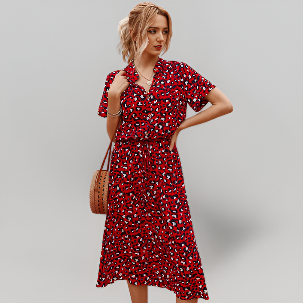 MiaVendi | Retro Summer Midi Dress For Women Vintage