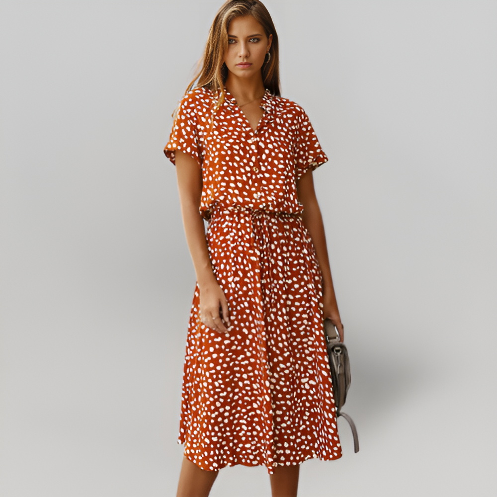 MiaVendi | Retro Summer Midi Dress For Women Vintage