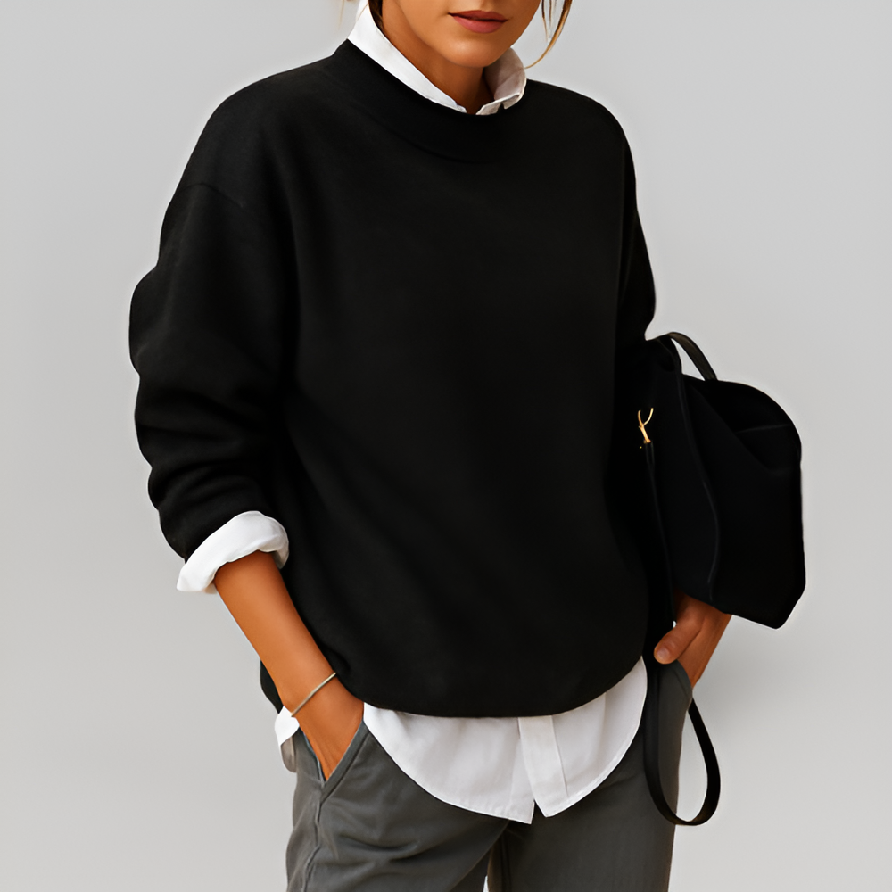 MiaVendi | Women's Wool Jumper Minimalist Crewneck Top