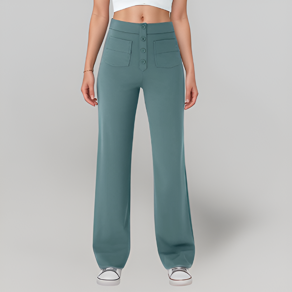 MiaVendi | Women High Waist Stretch Slim Casual Trousers