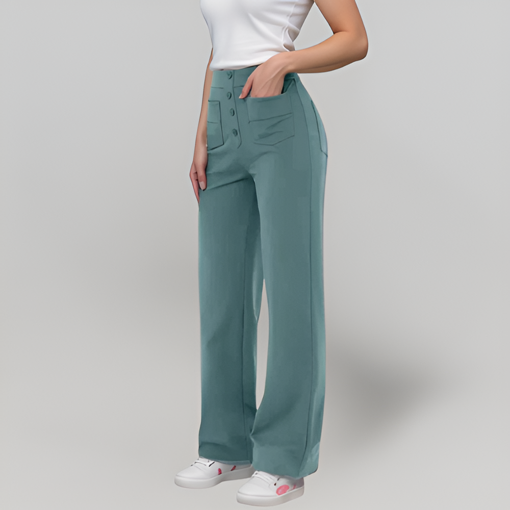 MiaVendi | Women High Waist Stretch Slim Casual Trousers