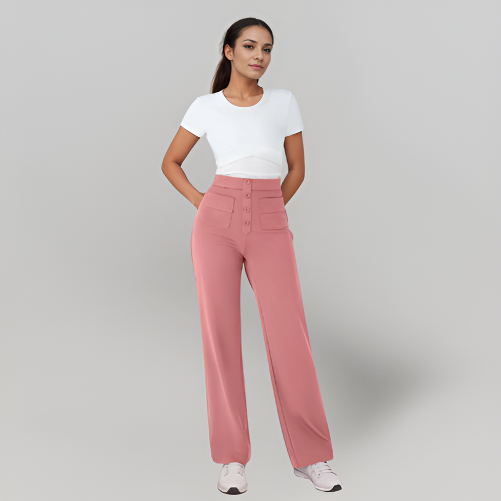 MiaVendi | Women High Waist Stretch Slim Casual Trousers