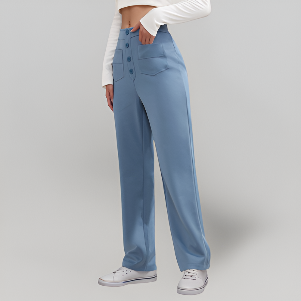 MiaVendi | Women High Waist Stretch Slim Casual Trousers