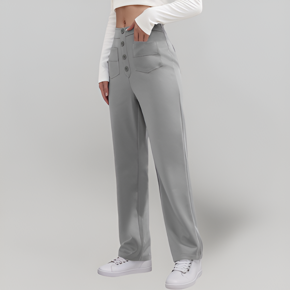MiaVendi | Women High Waist Stretch Slim Casual Trousers