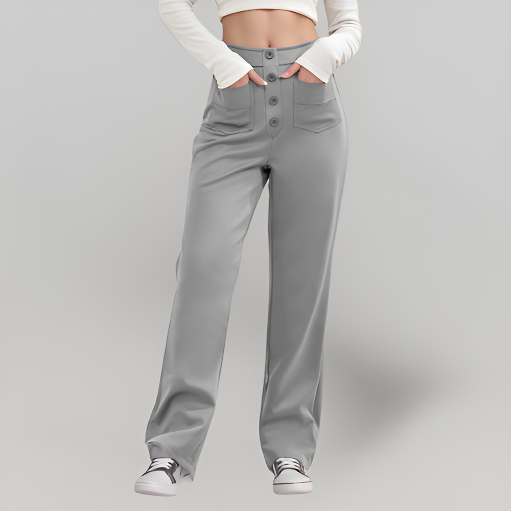 MiaVendi | Women High Waist Stretch Slim Casual Trousers