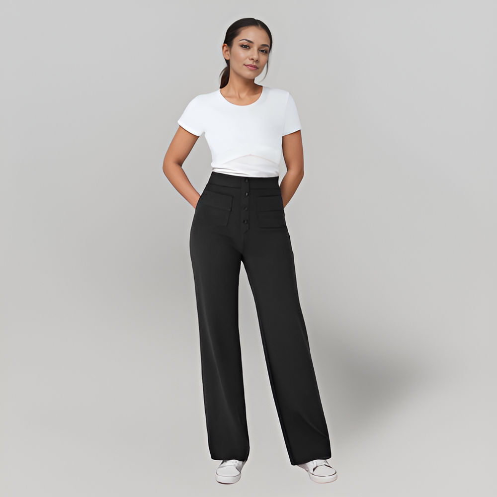 MiaVendi | Women High Waist Stretch Slim Casual Trousers