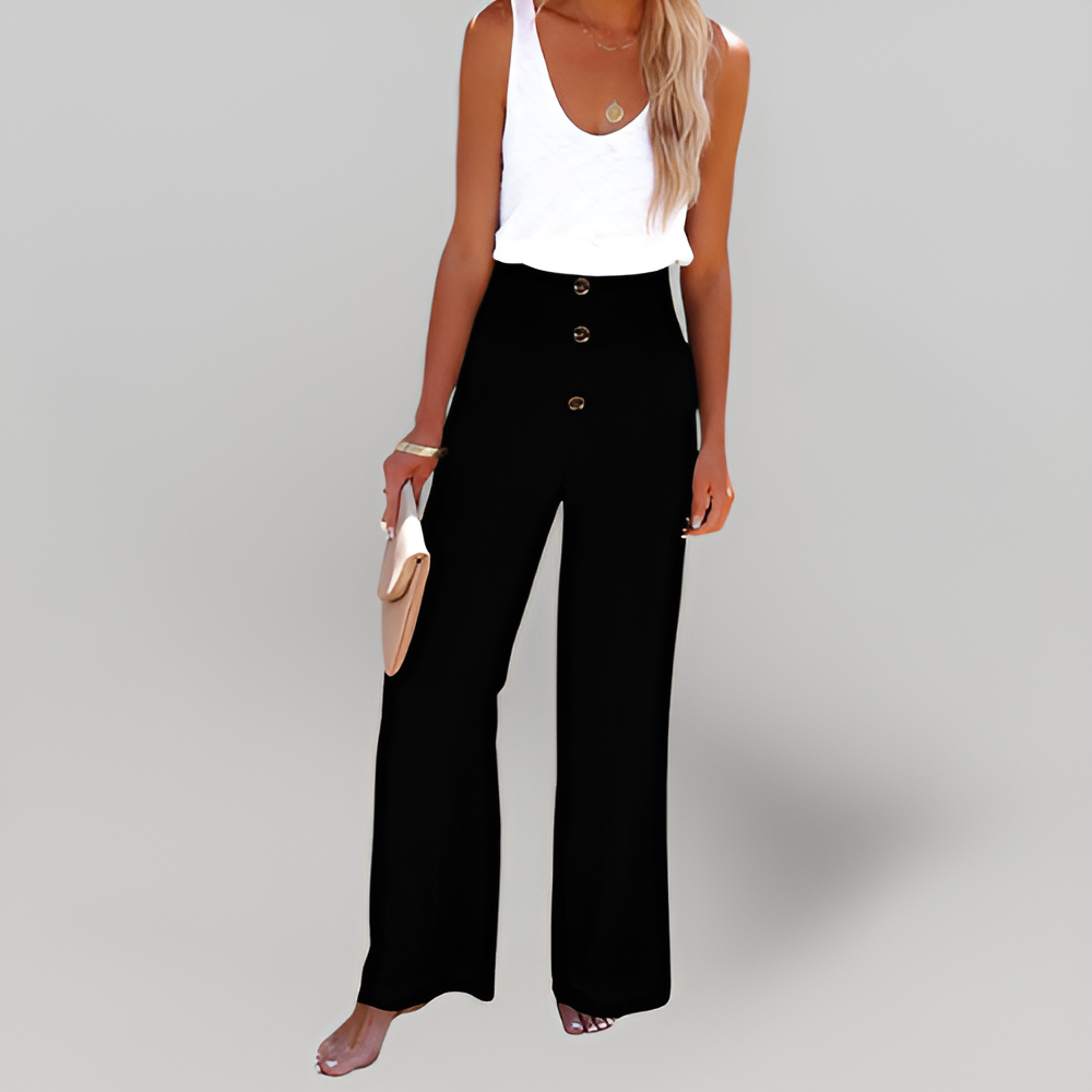 MiaVendi | Melanie High Waist Wide Leg Trousers For Women